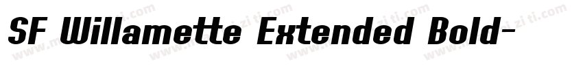 SF Willamette Extended Bold字体转换